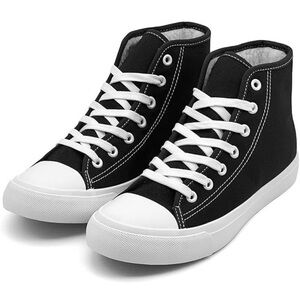 Black and White High-Top Sneakers